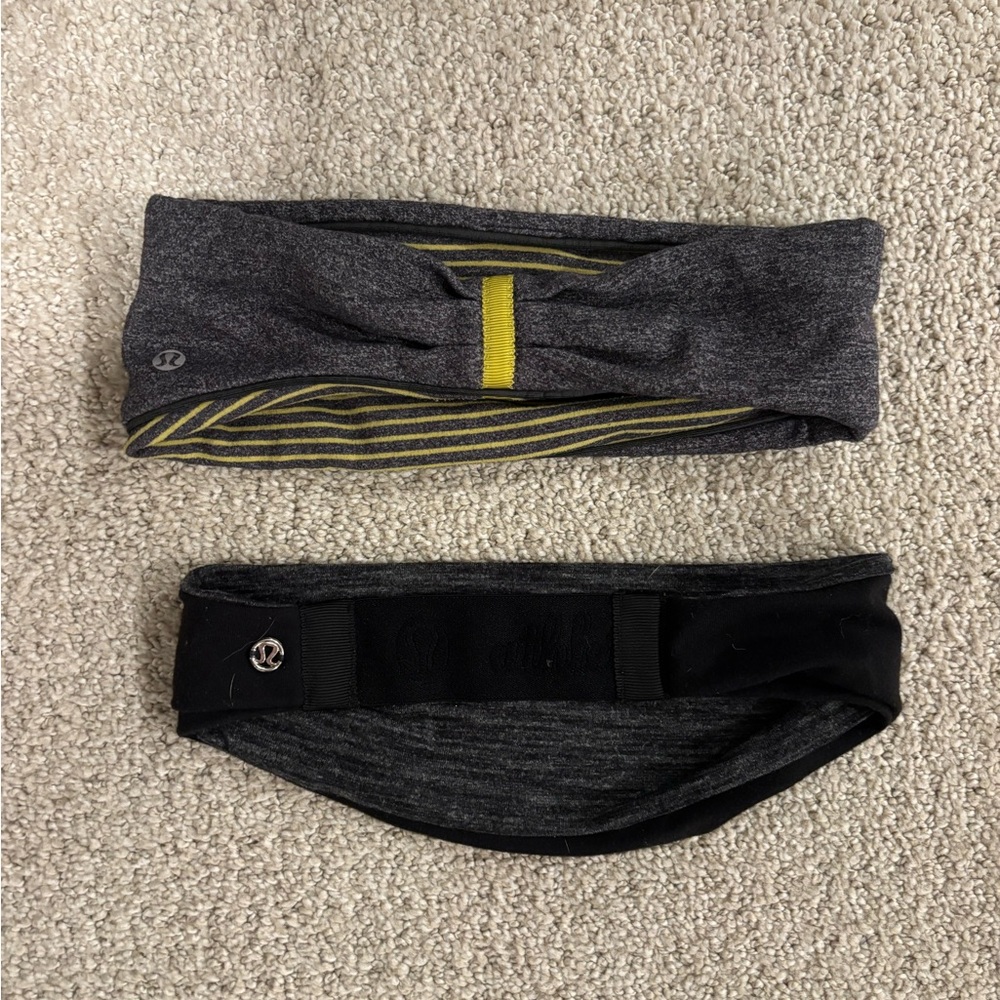 lululemon athletica Gray and Black Headbands